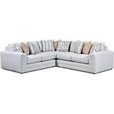 Sectional Sofa in Durango Pewter Off White Fabric